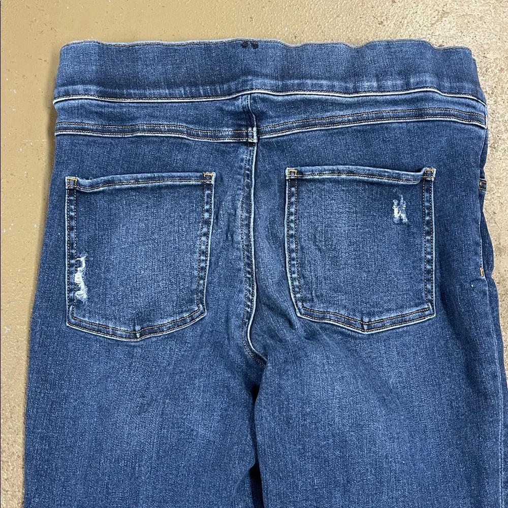 SPANX Distressed Skinny Raw Hem Ankle Jeans Medium - Picture 4 of 11